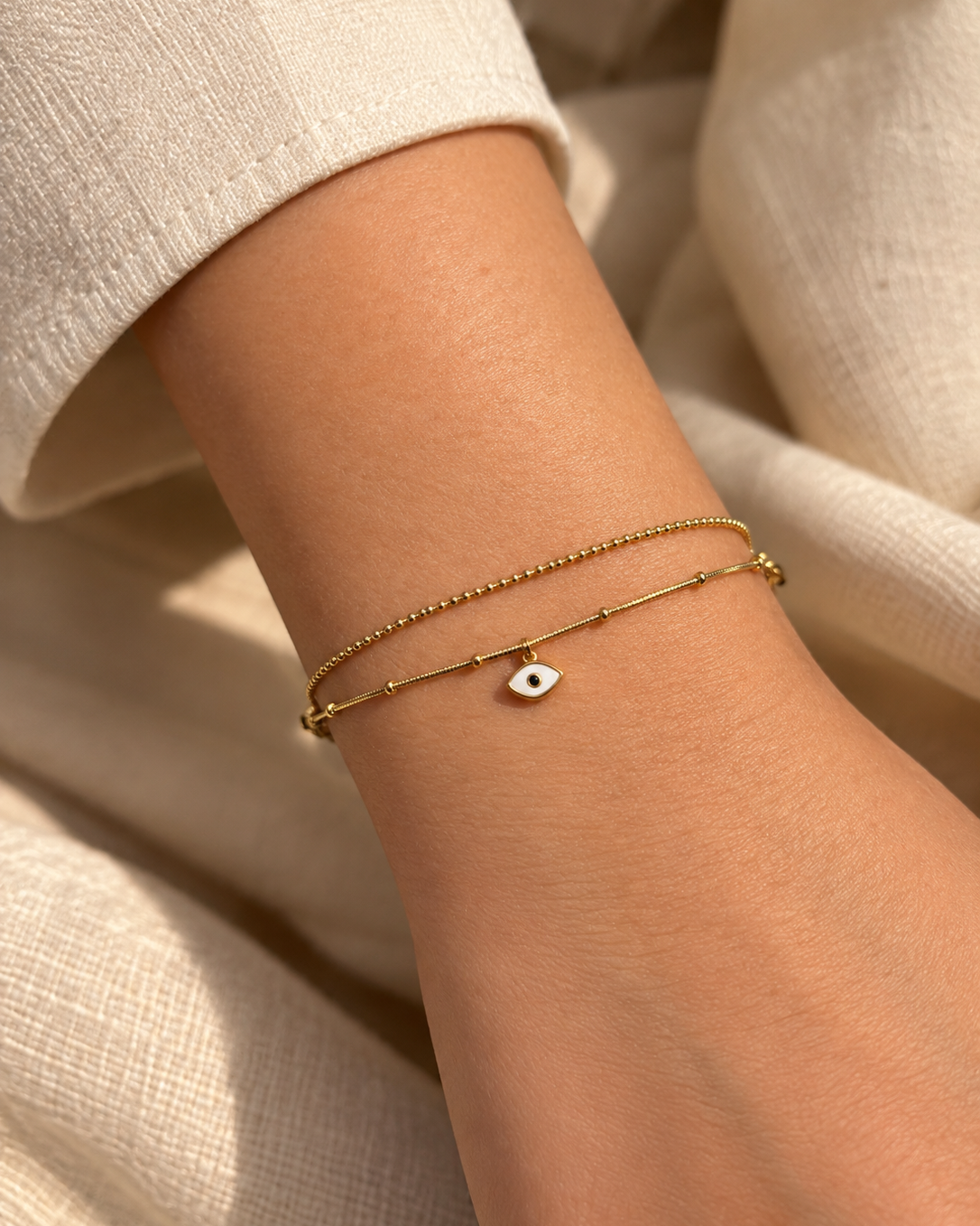 Evil Eye Layered Bracelet